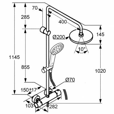 Душевая система KLUDI Dual Shower System A-Qa 6609505-00. Фото