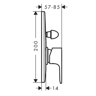 72459000 HANSGROHE  Rebris E смеситель для ванны (внешняя часть). Фото