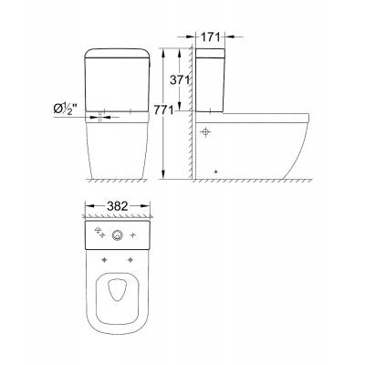 Бачок GROHE Euro Ceramic 39332000. Фото