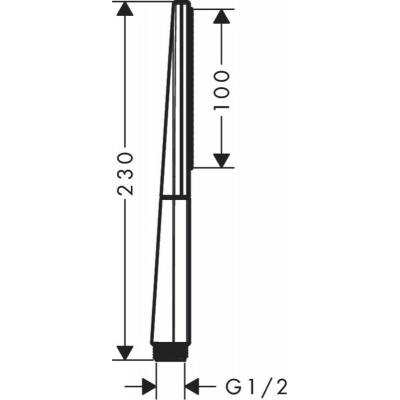 Ручной душ Hansgrohe Rainfinity Baton 100 1jet 26866000. Фото