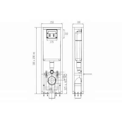 Инсталляция для подвесного унитаза VIDIMA W371267. Фото