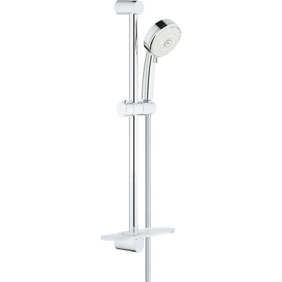 GROHE 27577002 New Tempesta Cosmopolitan 100 Душевой гарнитур I, душевая штанга 600 мм, шланг 1750 мм, 9,5 л/мин, полочка, хром. Фото