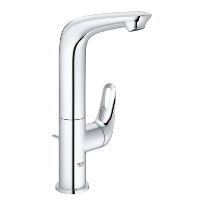 GROHE 23569003 Eurostyle 2015 Смеситель для раковины со сливным гарнитуром, высокий излив. Фото