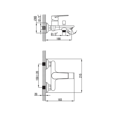 Смеситель для ванны IDDIS Edifice EDISB00i02. Фото