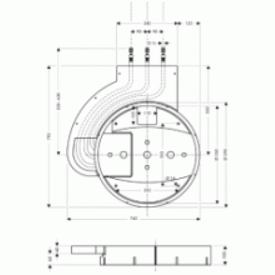 Скрытая часть для HANSGROHE Raindance Rainmaker 600 28412180. Фото