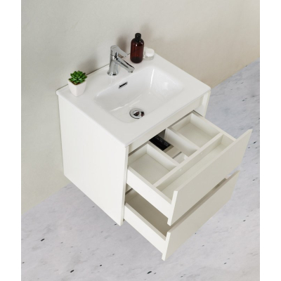 Тумба под раковину подвесная BELBAGNO KRAFT 39-600/390-2C-SO-BO Bianco Opaco. Фото