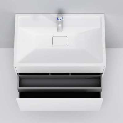 База под раковину подвесная 80 см, 3 ящика, белый матовый AM.PM Inspire 2.0 M50AFHX0803WM. Фото