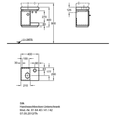 Тумба под раковину KERAMAG Silk 816440000. Фото