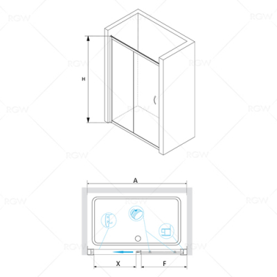 Душевая дверь RGW PASSAGE PA-12 01081210-11 100 см. Фото