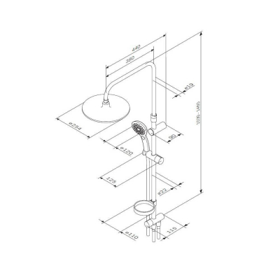 Душевая система ShowerSpot AM.PM Inspire 2.0 F0750A100. Фото