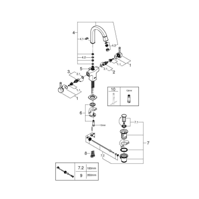 Смеситель для раковины GROHE Grandera 21107IG0. Фото