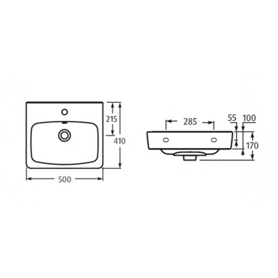 Раковина Santek Нео 50х41 1.WH30.2.184. Фото