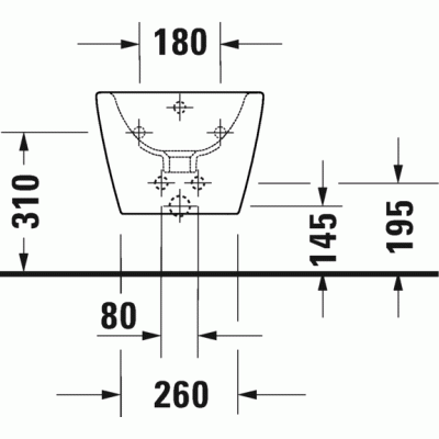 Биде подвесное DURAVIT D-Neo 2294150000. Фото