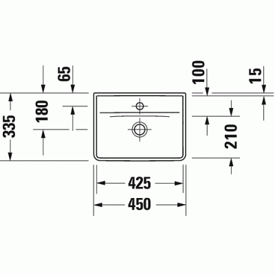 Раковина подвесная DURAVIT D-Neo 45х34 0738450041. Фото