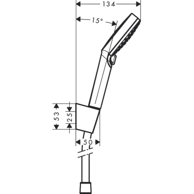 Душевой набор Hansgrohe Crometta Vario EcoSmart 125 26693400, белый/хром. Фото