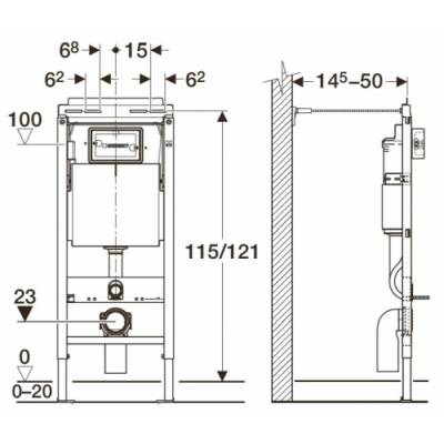 Монтажный сет GEBERIT Duofix Plattenbau UP182 458.122.21.1. Фото