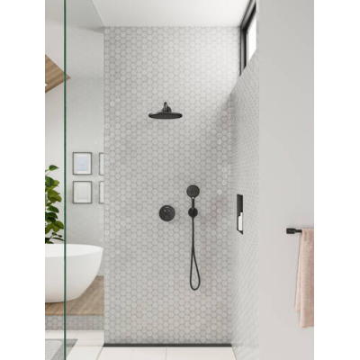 Термостат Hansgrohe ShowerSelect S, для 2 потребителей, СМ 15743670, матовый черный. Фото