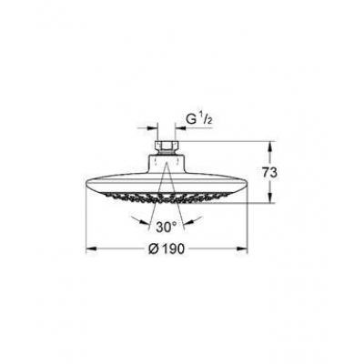 Верхний душ GROHE Rainshower Solo 27372000. Фото