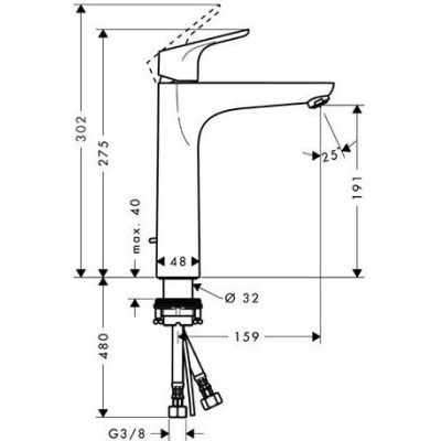 Смеситель для раковины Hansgrohe Focus E2 31608000. Фото