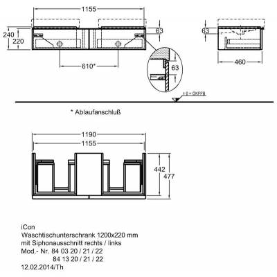 Тумба под раковину KERAMAG Icon 841122000. Фото