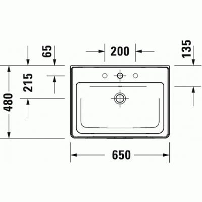 Раковина встраиваемая DURAVIT D-Neo 60х48 2367650000. Фото