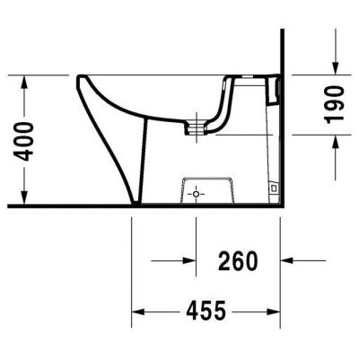 Биде напольное DURAVIT DURASTYLE 2283100000. Фото