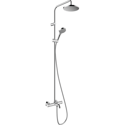 Душевая система Showerpipe 200 1jet с термостатом для ванны Hansgrohe Vernis Blend 26274000, хром. Фото