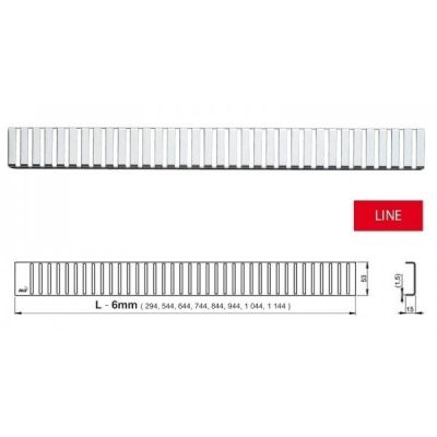 Перфорированная решетка ALCAPLAST LINE-1050L. Фото