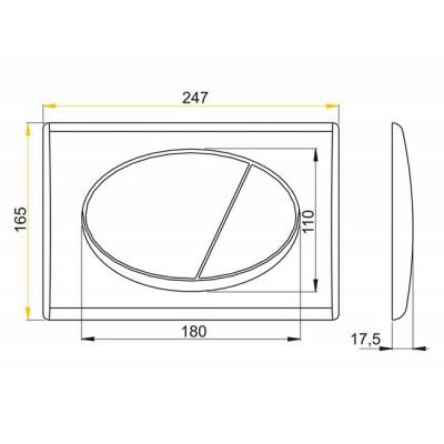 Клавиша смыва AlcaPlast M75. Фото