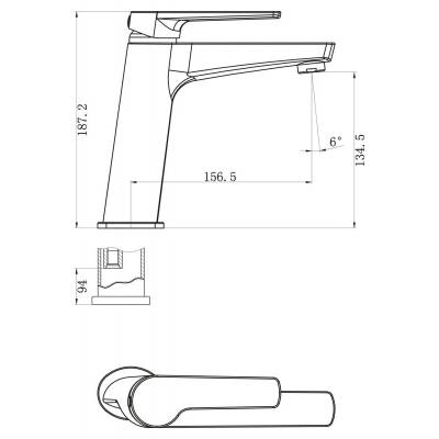 Смеситель для раковины BELBAGNO Loren LOR-LVMA-CRM. Фото