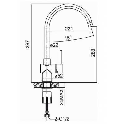 Смеситель для кухни IDDIS Kitchen K05STJ0i05. Фото