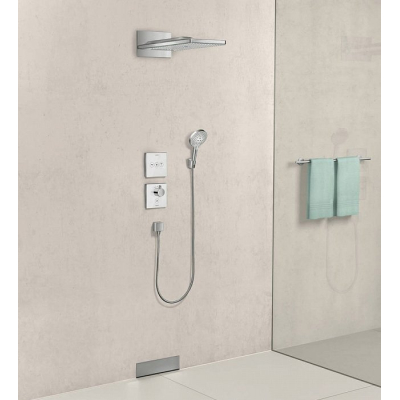 Шланговое подсоединение Hansgrohe Fixfit Square 26455140 (бронза) с клапаном обратного тока. Фото