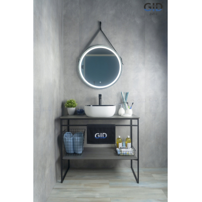 Раковина накладная GID Nc360 43х43 52204 Черный / Белый. Фото