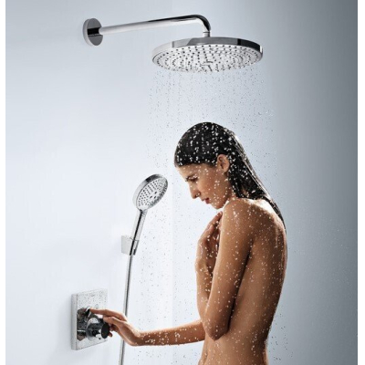 Термостат с двумя запорными вентилями Hansgrohe ShowerSelect 15763000. Фото