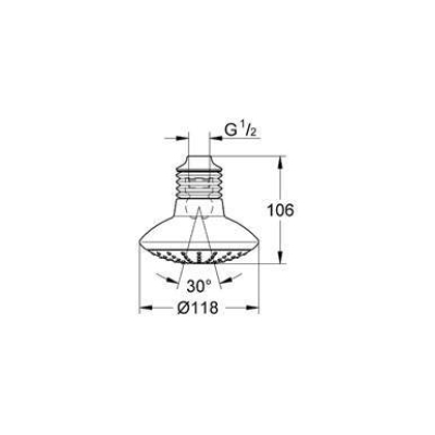 Верхний душ GROHE Euphoria Mono 27270000. Фото