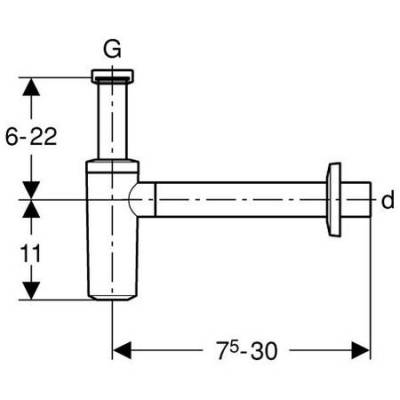 Сифон для раковины GEBERIT 151.035.11.1. Фото