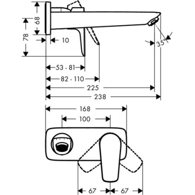 Смеситель для раковины Hansgrohe Talis E 71734000. Фото