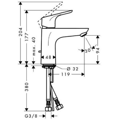 Смеситель для раковины Hansgrohe Focus E2 31607000. Фото