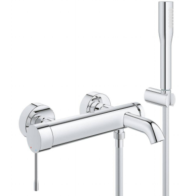 GROHE 33628001 Essence+ Смеситель однорычажный для ванны с душевым гарнитуром. Фото