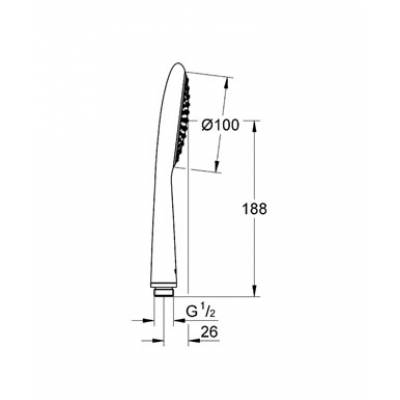 Ручной душ GROHE Rainshower Solo 27376000. Фото