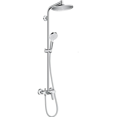 Душевая система Hansgrohe Crometta S 240 1jet Showerpipe Ecosmart 27269000. Фото