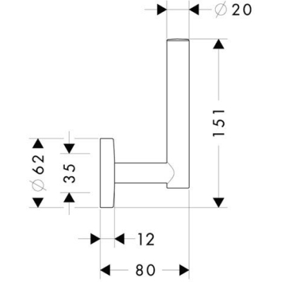 Держатель бумаги Hansgrohe Logis 40517000 для ванной комнаты. Фото