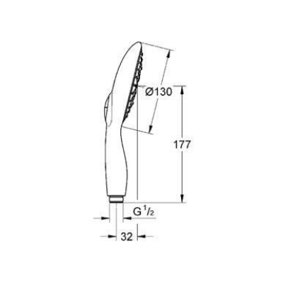 Ручной душ GROHE Power & Soul 27673000. Фото