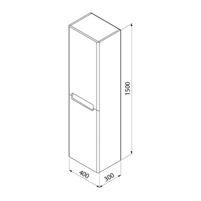 Пенал подвесной 40 см Edifice белый IDDIS EDI40W0i97. Фото