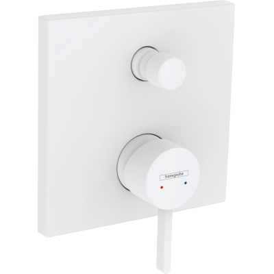 Finoris Смеситель для ванны, однорычажный, скрытого монтажа 76415700, матовый белый. Фото