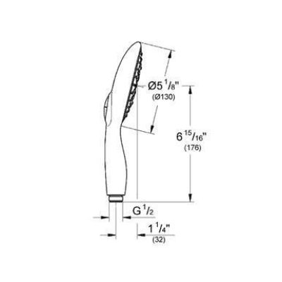 Ручной душ GROHE Power & Soul 27672HF0. Фото