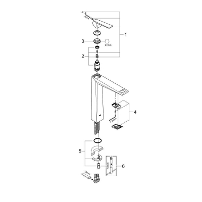 Смеситель для раковины GROHE Allure Brilliant 23114000. Фото