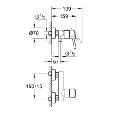 Смеситель для душа GROHE Concetto New 32210001. Фото