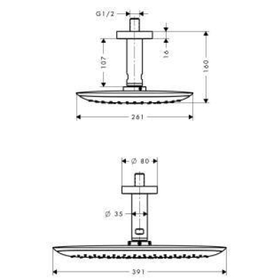 Верхний душ HANSGROHE PuraVida 27390400. Фото