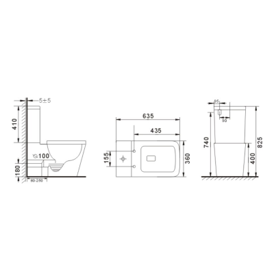 Унитаз напольный безободковый GID Tr2170BM черный матовый. Фото